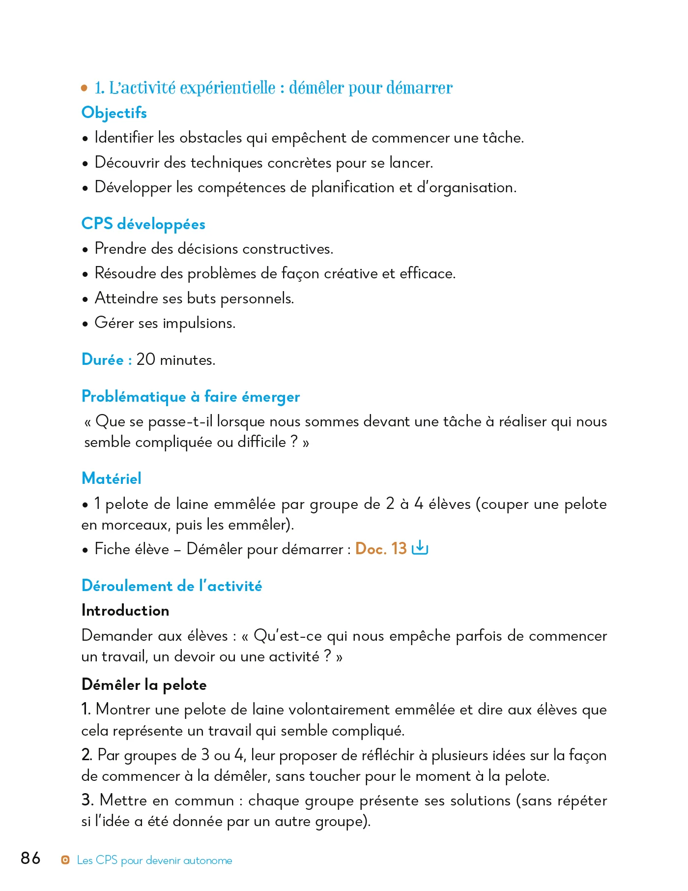 Les compétences psychosociales pour agir dans la classe du CE1 à la 6e. CAP* sur la réussite Ed 2026